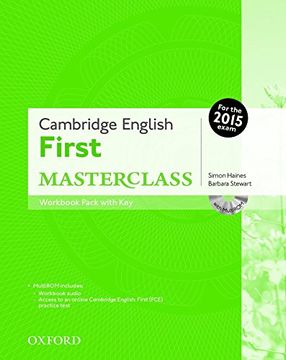 portada Cambridge English: First Masterclass: Cambridge English First Certificate Masterclass. Workbook With key Exam Pack 2015 Edition (en Inglés)