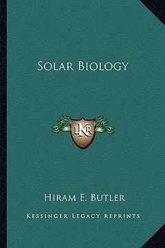 portada solar biology (en Inglés)