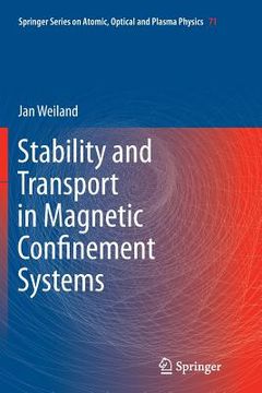 portada Stability and Transport in Magnetic Confinement Systems (en Inglés)