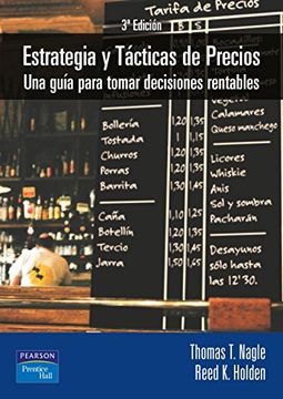 portada Estrategia y Tácticas de Precios: Una Guía Para Tomar Decisiones Rentables (in Spanish)