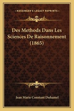 portada Des Methods Dans Les Sciences De Raisonnement (1865) (en Francés)
