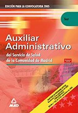 portada Auxiliares administrativos del servicio de salud de la comunidad de madrid. Test