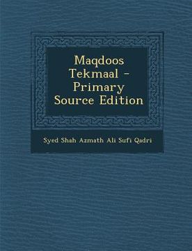 portada Maqdoos Tekmaal - Primary Source Edition (en Urdu)