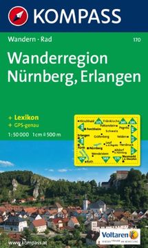 portada Wanderregion Nürnberg, Erlangen: Wander- und Radkarte. Gps-Genau. 1: 50. 000 (en Alemán)