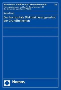 portada Das Horizontale Diskriminierungsverbot der Grundfreiheiten (en Alemán)