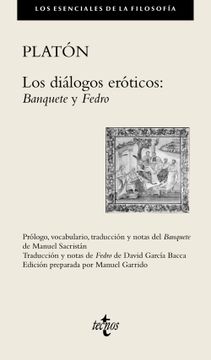 portada Los Diálogos Eróticos: Banquete. Fedro (Filosofía - los Esenciales de la Filosofía) (in Spanish)