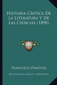 portada Historia Critica de la Literatura y de las Ciencias (1890)