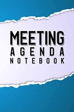 portada Meeting Agenda Not: Meeting Notes Organizer | Business Not for Taking Minutes (Classic Blue) 