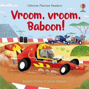 portada Vroom Vroom Baboon! Usborne Phonics Readers