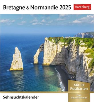 portada Bretagne & Normandie Sehnsuchtskalender 2025 - Wochenkalender mit 53 Postkarten