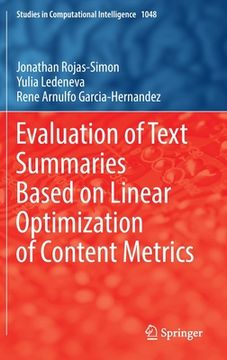 portada Evaluation of Text Summaries Based on Linear Optimization of Content Metrics (en Inglés)