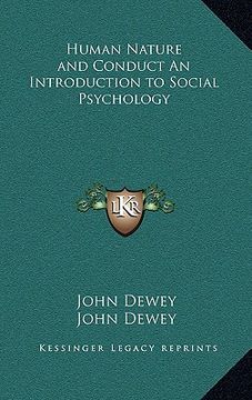 portada human nature and conduct an introduction to social psychology (en Inglés)
