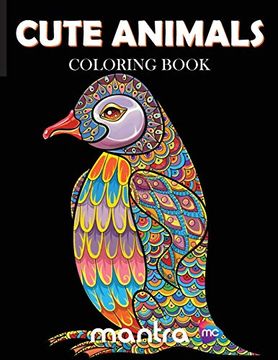 portada Cute Animals Coloring Book: Coloring Book for Adults: Beautiful Designs for Stress Relief, Creativity, and Relaxation (en Inglés)
