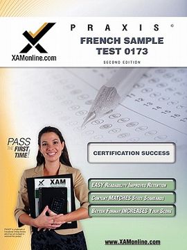 portada praxis french sample test 0173 teacher certification test prep study guide (en Inglés)