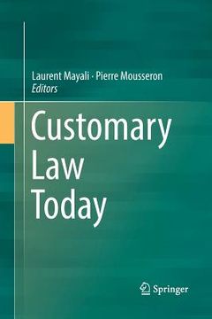 portada Customary Law Today (en Inglés)