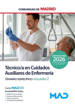 TECNICO/A CUIDADO AUXILIAR ENFERMERIA TEMARIO 2 MADRID (en Castellano)