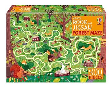 portada Usborne Book and Jigsaw Forest Maze (en Inglés)