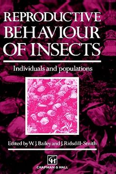 portada reproductive behaviour of insects: individuals and populations (en Inglés)