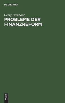 portada Probleme der Finanzreform (German Edition) [Hardcover ] (in German)