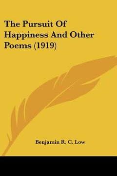 portada the pursuit of happiness and other poems (1919) (en Inglés)