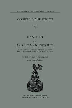 portada Codices Manuscripti: Handlist of Arabic Manuscripts (en Inglés)