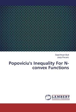 portada Popoviciu's Inequality For N-convex Functions