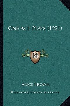 portada one act plays (1921) (en Inglés)