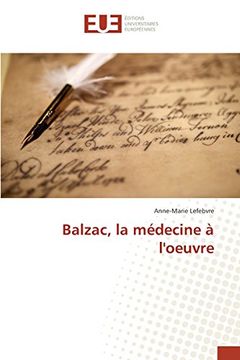 portada Balzac, la médecine à l'oeuvre