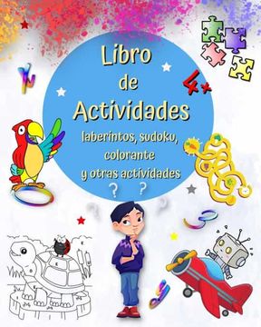 portada Libro de Actividades 4+: Juegos, colorear por números, diferencias y más para niños a partir de 4 años