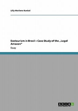 portada ecotourism in brazil - case study of the legal amazon" (en Inglés)