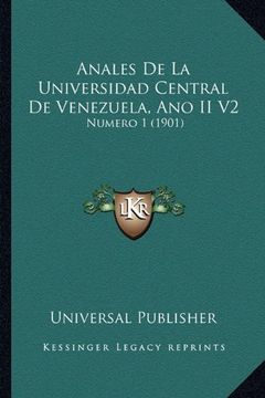 portada Anales de la Universidad Central de Venezuela, ano ii v2: Numero 1 (1901)