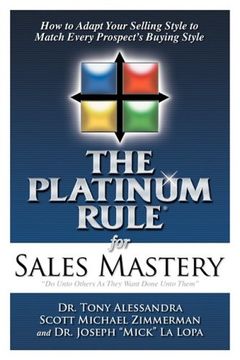 portada The Platinum Rule for Sales Mastery (en Inglés)