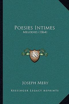 portada poesies intimes: melodies (1864) (in English)