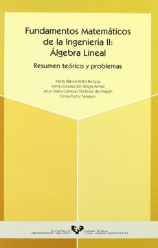 portada Fundamentos matemáticos de la ingeniería II: Álgebra lineal. Resumen teórico y problemas