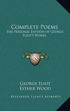 portada complete poems: the personal edition of george eliot's works