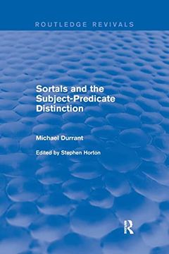 portada Sortals and the Subject-Predicate Distinction (2001) (Routledge Revivals) (en Inglés)
