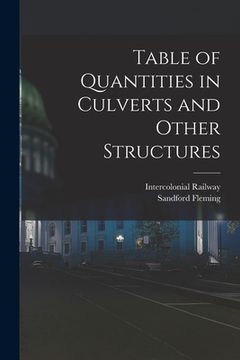 portada Table of Quantities in Culverts and Other Structures (en Inglés)