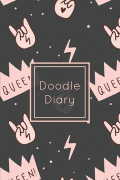 portada Doodle Diary: Writing Prompts & Blank Lined Drawing Pages, Girls Gift, Notebook, Journal, Book (en Inglés)