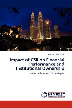 portada impact of csr on financial performance and institutional ownership (en Inglés)