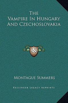 portada the vampire in hungary and czechoslovakia (in English)