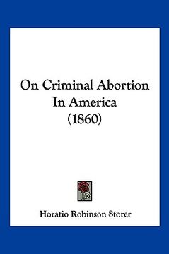 portada on criminal abortion in america (1860) (in English)