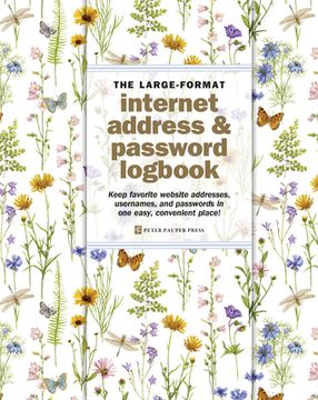 portada Wildflower Garden Large Internet Address & Password Logbook (in English)