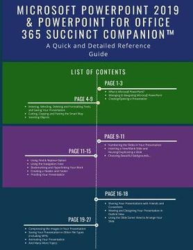 portada Microsoft PowerPoint 2019 & PowerPoint for Office 365 Succinct Companion(TM): A Quick and Detailed Reference Guide (in English)