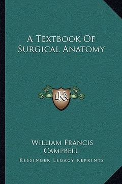 portada a textbook of surgical anatomy (in English)