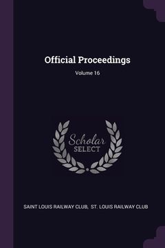 portada Official Proceedings; Volume 16 (en Inglés)