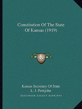 portada constitution of the state of kansas (1919) (en Inglés)