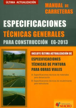 portada Especificaciones Tecnicas Generales Para Construccion eg - 2013 (in Spanish)