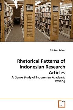 portada rhetorical patterns of indonesian research articles (en Inglés)