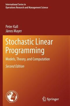 portada stochastic linear programming (in English)