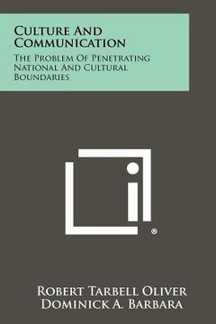 portada culture and communication: the problem of penetrating national and cultural boundaries (en Inglés)